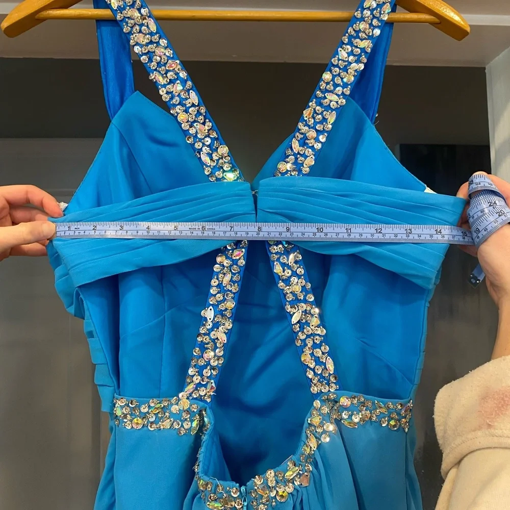 Backless Rhinestone Dress - Picture 7 of 10